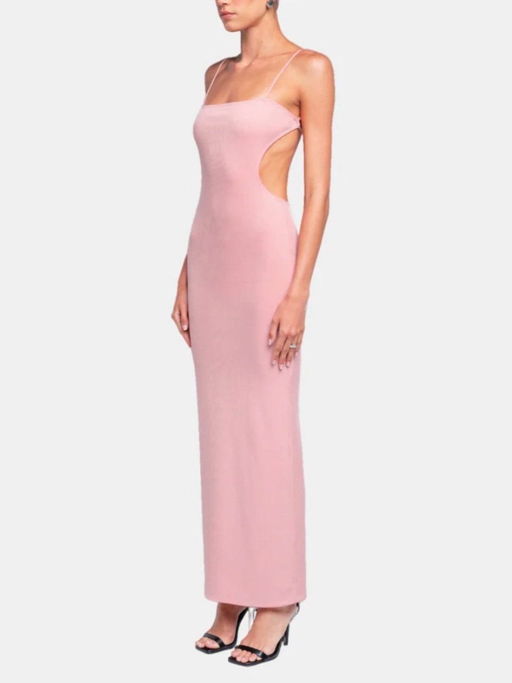 OW Collection Fiona Cut Out Maxi Dress in Blush— Size L New